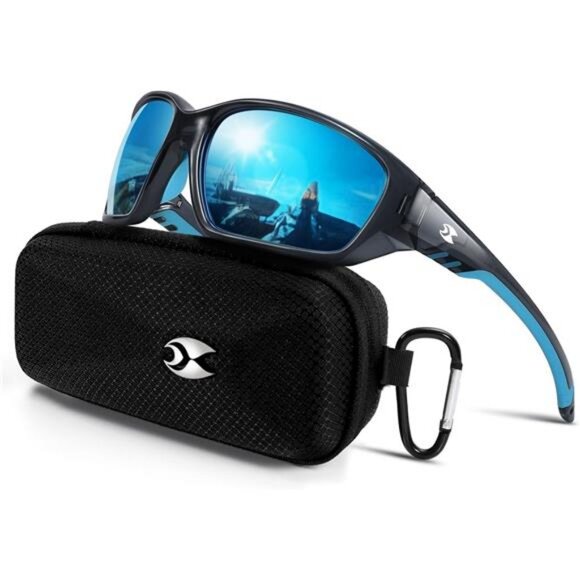 Sports Polarized Sunglasses for Men: UV400 Protection Sun Glasses Wrap Around - Picture 1 of 7